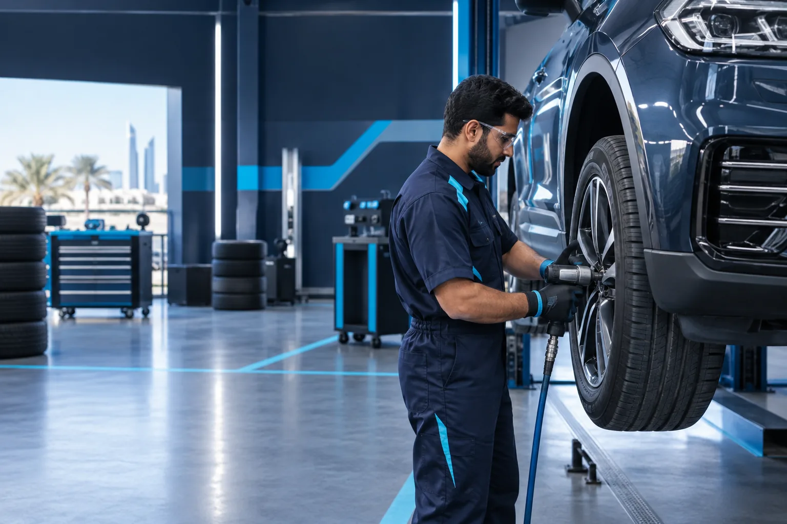 تركيب الإطارات